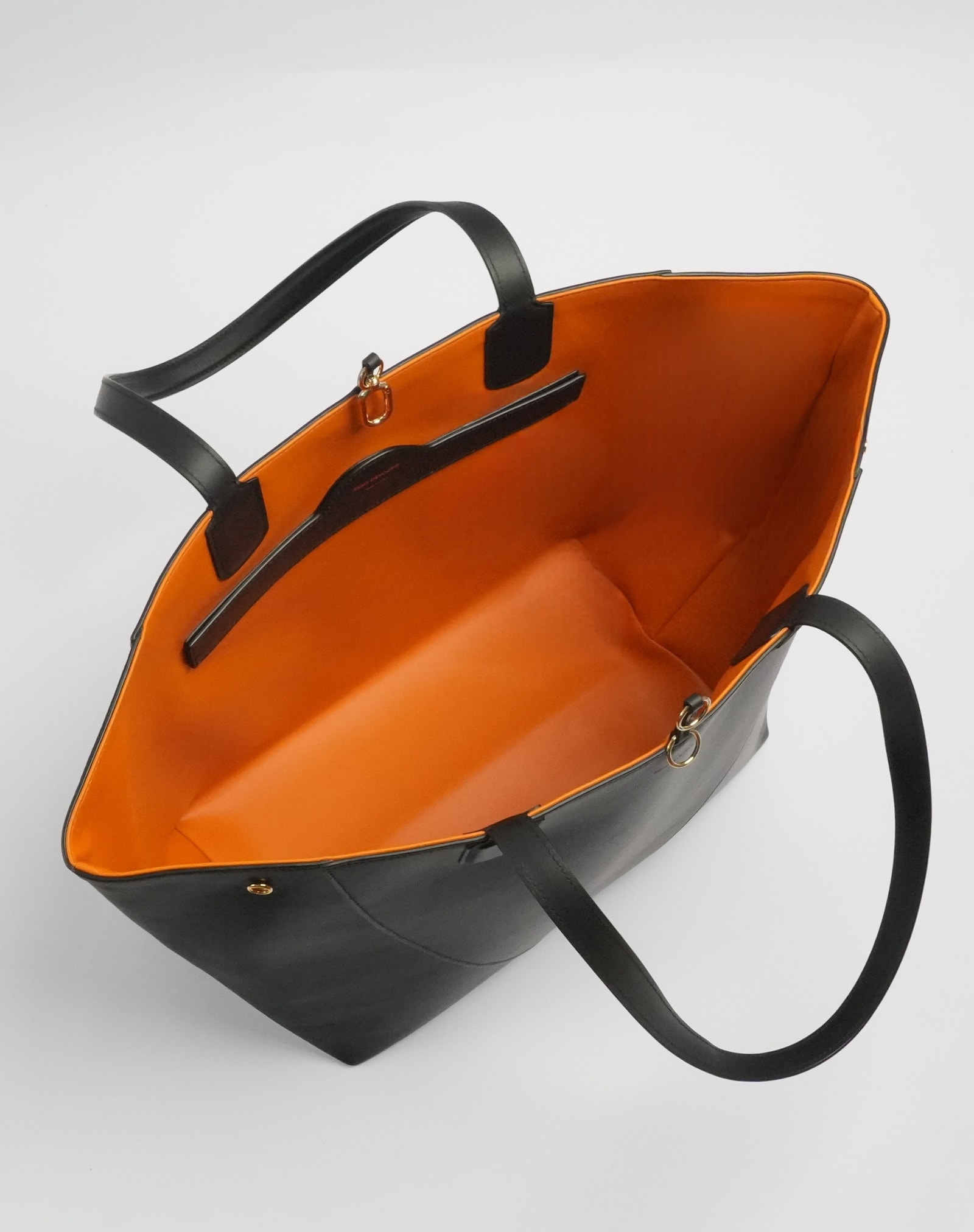 Black Atria Market Tote, interior view.