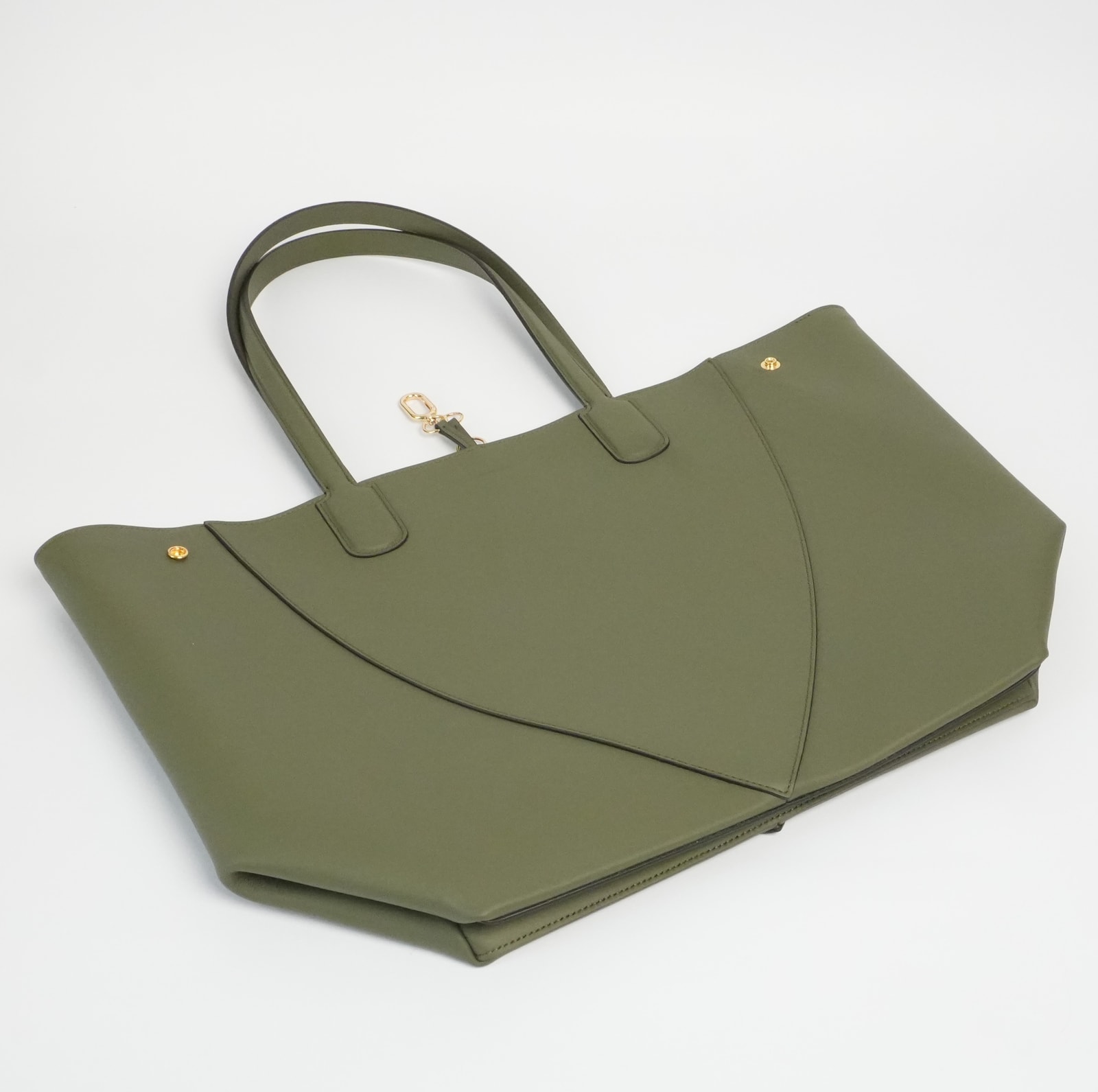 Grape Leaf Atria Market Tote, folded flat.